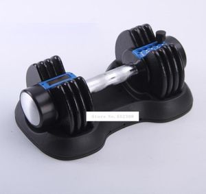 1 pc 25lb verstelbare Dumbbell snelgewicht verstelbaar voor mannenvrouwen oefenapparatuur trainingsarm spierfitness PVC dumbbell4320964