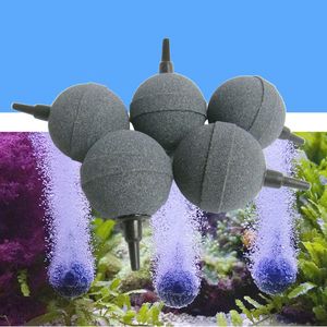 1pc 2 cm / 3cm / 4cm / 5 cm aquarium bubble steen beluchter fish tank pomp hydrocultuur zuurstofplaat ronde stenen Mini acuario accesorio