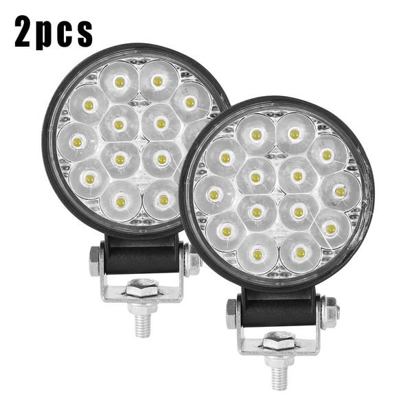 1 pièce/2 pièces/4 pièces 9V-30V 160W 3 pouces rond voiture camion tout-terrain 16 perles LED lumière de travail projecteur antibrouillard 16000LM 6000K lumière de travail