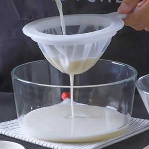 1 pc/2 pièces passoire alimentaire à mailles fines avec poignée, filet de filtre à lait de soja tenu dans la main pour filtrer le yaourt de jus de thé de café de brassage à froid
