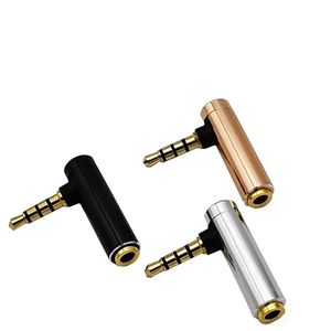 Connecteur audio audio de 3,5 mm 1PC 3,5 Jack Angle droit Femelle à 4pôles Male Stéréo Plug L Forme à 90 degrés Convertisseur de casque pour le convertisseur de prise 3,5 mm