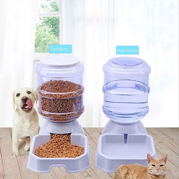 1Pc 3 8L mangeoire automatique pour animal de compagnie chien chat bol à boire grande capacité eau conteneur alimentaire ensemble d'approvisionnement pour animaux de compagnie Y2009173003