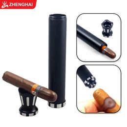 1pc, tube de stockage en alliage d'aluminium 3 en 1 tube à cigares, tube scellé anti-chute amovible résistant à l'humidité, avec perforatrice et fonction de support, gadget ménager