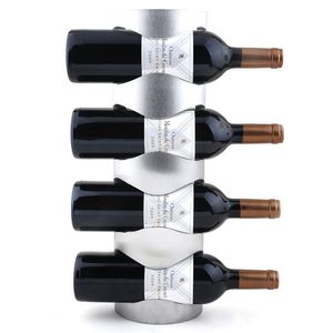 1PC 3 ou 4 trous en acier inoxydable mural porte-vin support ménage porte-bouteille de vin pour usage domestique avec vis préférées