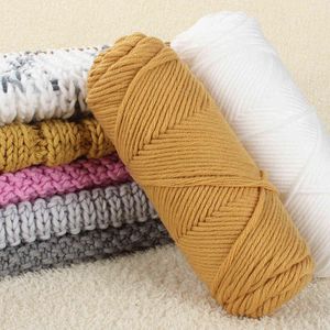 1PC 3 pcs / lot fil de coton de lait de soie douce naturelle fil épais pour tricoter à la main bébé laine crochet écharpe manteau pull fil de tissage Y211129