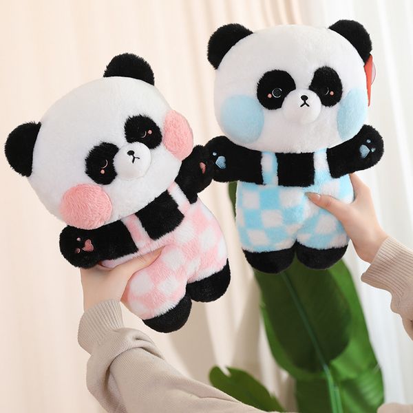 Jouets en peluche Couple Panda Kawaii, 30/40CM, 1 pièce, Panda mignon avec bretelles, oreiller en peluche, poupées d'animaux doux pour filles, cadeaux pour bébé