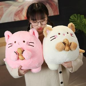 1 pc 3045 cm belle grosse souris avec cacahuète en peluche mignon Rat jouets en peluche pour enfants doux Animal dessin animé oreiller enfants année cadeau 240105