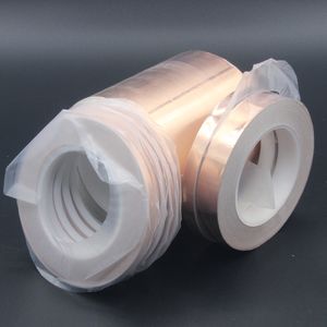 1 pc 30m lijm geleidende koperen folie tape 3-15 mm schild elimineren EMI-antistatische enkelzijdige reparatietape
