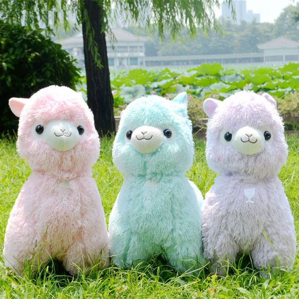 1 PC 35 / 45CM Belle Japonaise Alpacasso Peluches Poupée Kawaii Mouton Alpaga En Peluche Animaux En Peluche Jouets Enfants Cadeaux De Noël T191019