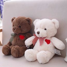1 st 3550 cm mooie teddybeer knuffels gevuld schattige beer met hart pop meisjes valentijnscadeau kinderen baby kerst brinquedos 240105