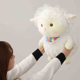 1 unid 35 cm kawaii peluche alpaca juguetes lindo alpacasso almohada ovejas muñecas llenas suave calentador de manos para niñas regalo de bebé J220729