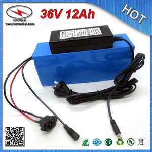 LIVRAISON GRATUITE (1pc) 36V 12Ah 500W batterie au lithium-ion pour scooter vélo électrique avec 18650 PVC cellulaire cas + 10S BMS Chargeur