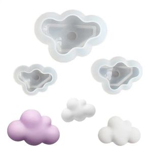 Moule 3D en Silicone en forme de nuage, 1 pièce, pour chocolat, Mousse, Fondant, glaçons, Pudding, bonbons, savon, bougies, cuisson, décoration de gâteau