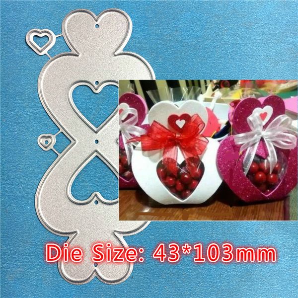 1pc 3d Número de caja de amor Corting Dies Titillas cosidas para álbumes de recortes/álbum de fotos En buque de trabajo decorativo de papel de papel de bricolaje