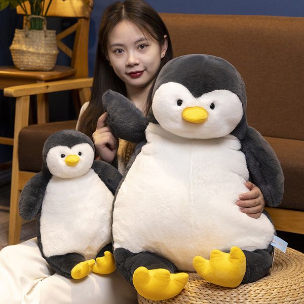 1pc 45-80cm créatif étreindre pingouin en peluche jouets en peluche Kawaii gros pingouin en peluche poupée oreiller enfants jouet décor à la maison cadeau