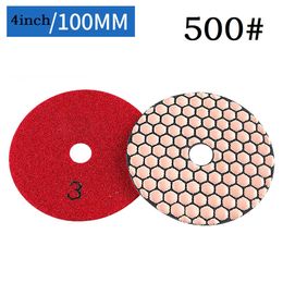 1pc 4inch Diamond Dry Polissing Pad for Granite Marble Griding Panding Dism Abrasif Tools Dremel Tool Arestary