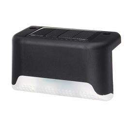 1pc / 4 stks / 6 stks Solar Powered LED Trap Stap Light Black Shell Outdoor Waterdichte Pad Tuin Deck Omheining Wandlamp - 1pc