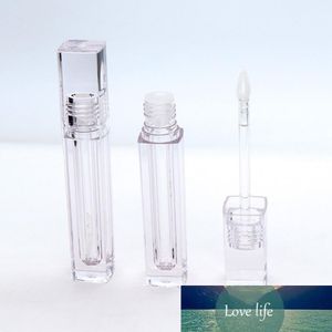 1 unidad de tubo cuadrado de brillo de labios de 5,5 ml, frascos de botellas de bálsamo labial de plástico rellenables vacíos transparentes, contenedor DIY de tamaño MIni, venta al por mayor