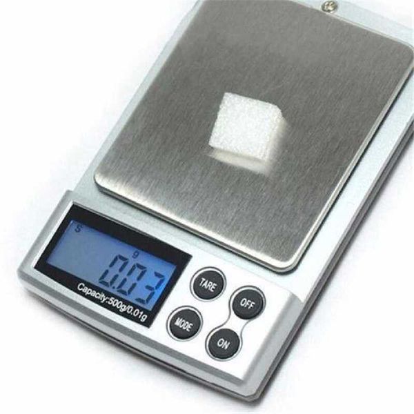 1pc 500g x 0.01g balance de précision numérique or argent bijoux balance de poids balances unités d'affichage LCD balances électroniques de poche 210927