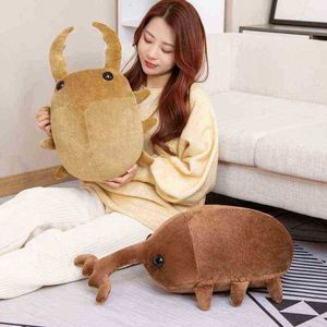 1pc 5060cm créatif drôle simulation insecte en peluche peluche dessin animé poupées kawaii coccinelle coussin enfants garçons cadeaux d'anniversaire J220729