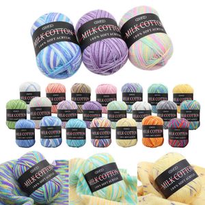 1PC 50g / Ball Crochet Fil pour double tricot bébé lait doux coton fil de laine à la main fil tricoté bricolage artisanat tricot pull écharpe chapeau Y211129