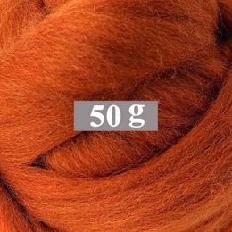 1PC 50g laine mérinos itinérante pour kit de feutrage à l'aiguille, 100% pure laine de feutrage, douce, délicate, peut toucher la peau (couleur 19) Y211129