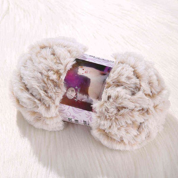 1PC 50g / Roll Faux Fur Yarn Hair Mohair Lana Cachemira para tejer a mano Crochet Sweater Hilo Ropa de bebé Bufanda Fluffy Mink Y211129 Y211129