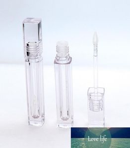 1 unidad de tubo cuadrado de brillo de labios de 55ml, frascos de bálsamo labial de plástico recargables vacíos transparentes, frascos para bálsamo labial, contenedor DIY de tamaño MIni Whole3542042