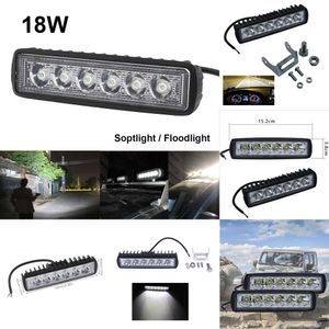 1 pc 6 inch 18W LED Light Bar 12V 24V motorledbar Offroad ATV daglooplichten Trucktractor WAARSCHUWING WERK LICHT