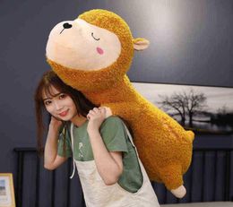 1pc 65100cm kawaii couché alpaca toys toys softs peluche alpacasso poupées coussins coussin kids cadeau j2207296648578