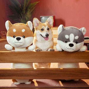 1pc 65cm Beau Shiba inu Husky Cuddle Kawaii Animal Dolls rempli Cadeaux d'anniversaire pour chiens doux pour Ldren Girl J220729