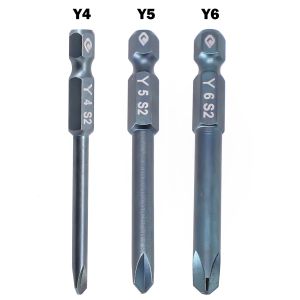 1 pc 65 mm Tri-Wing Electric schroevendraaier Bit 1/4in Hex Schank magnetische schroevenbit Y Tip kop boor TOOS Y3 Y4 Y5 Y6