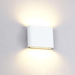 1PC 6W 12W Cubo LED Exterior Interior Apliques de pared Luz Moderna Arriba y abajo Luz de pared Luz montada en superficie para villa hotel AC100-240V