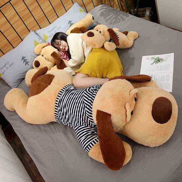 1PC 7090130cm Toys en peluche géants Grand chien de couchage Puppy Chien Animal mou Soft Cushion Baby Girls Birthday Gift J220729