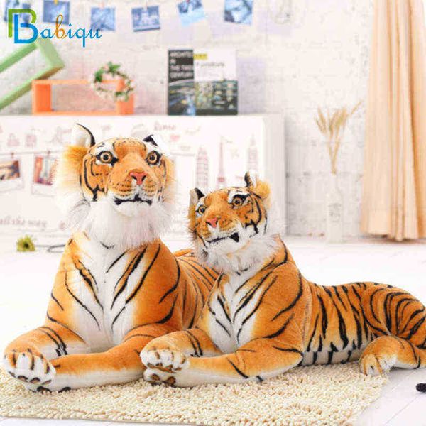 1pc 7590cm énorme simulation tigre jouets en peluche pour enfants homeshopphoto décor mignon animal poupée pour enfants bébé cadeau d'anniversaire j220729
