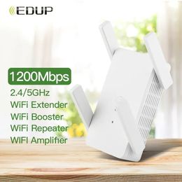 1pc 8200 pies cuadrados Extensor WiFi de cobertura con amplificador de Internet de doble banda de 1200Mbps, amplificador de señal 5G/2,4G para el hogar con 4 antenas externas