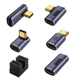 1 pc 90 graden USB C converter Type C Adapter vrouwelijk naar mannelijke rechthoek elleboog USBC oortelefoon audiogegevens lading extender adapters