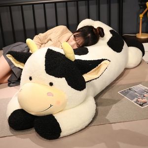 1pc 90cm 110cm belle vache à lait jouets en peluche dessin animé peluche animaux poupées de couchage oreiller pour bébé filles cadeaux d'anniversaire 231228