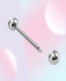 1 st 925 Sterling zilveren ronde rechte tong barbell voor vrouwen 16 mm tepelringen 14g hypoallergeen piercing fijne sieraden1406638