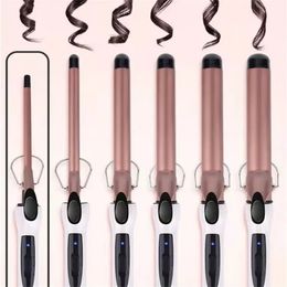 1pc 9 mm 13 mm 22 mm Professionnel Gold Hair Electric Curler Curling Iron Hair Waver Flower Cone Coue Curling Wand Styling Tool 2 # 240520