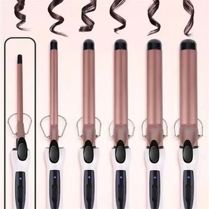 1 pc 9 mm 1 m 22 mm Professioneel goud elektrisch haar krultje ijzer waver peren bloem kegel styling tool 2 240423