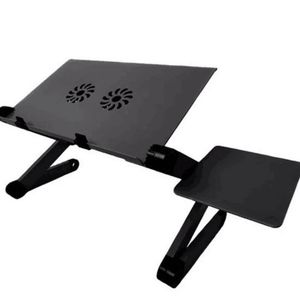 1 pc verstelbare laptop deskstandaard draagbare aluminium legering lapdesk voor tv -bed bank pc notebook tafeld bureau standaard met muiskussen