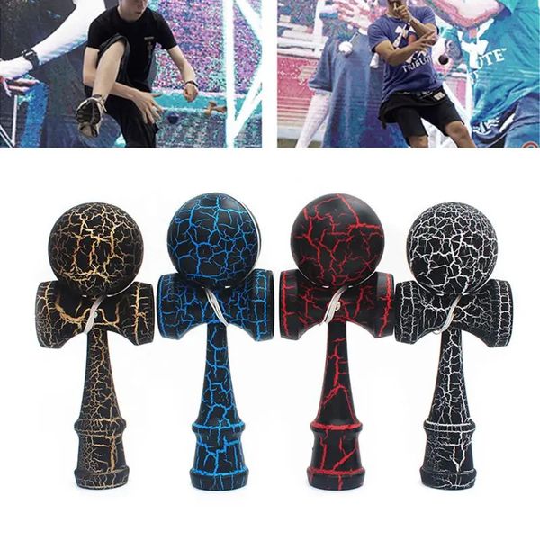 1pc adultes adolescents en bois kendama balles coloré crack hêtre banc de bois tricks jouet kids fun extérieur activité sport toys 240105