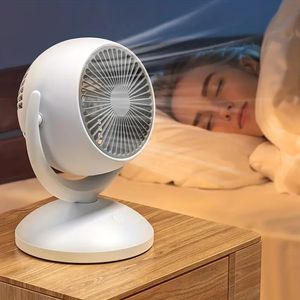 1 unidad, ventilador de escritorio con ventilador de circulación de aire, ventilador eléctrico doméstico USB, enfriador de aire pequeño portátil para el hogar, oficina de ajuste de aire portátil, ventilador de enfriamiento de 3 velocidades