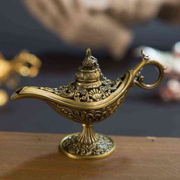 1 st aladdin lamp traditionele hol fairy tale magic aladdin ing lamp theepot vintage retro huis decoratie accessoires Y211112