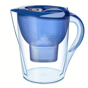 1pc Alkaline Water Filter Jug, High PH Drinking Water, Filter Replacement Indicator, Purifies And Raises The PH Level Of Drinking Water