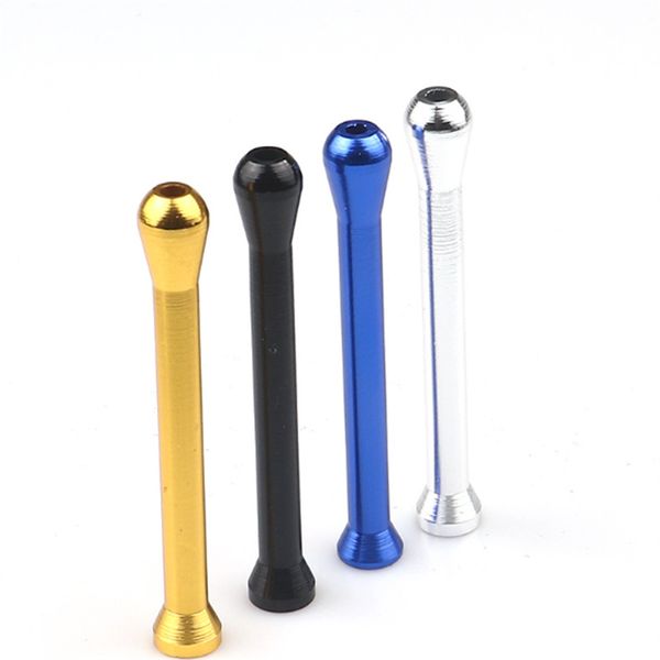 1 pieza de aleación de aluminio Snuff Straw Sniffer Snorter Nasal pipa para fumar Snuffer Nazal Bullet accesorios JL1820