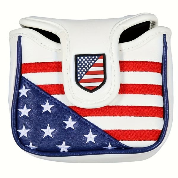 1PC American Flag Pattern Broidered Golf Club HeadCover, Accessoires de golf