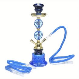 1pc, tuyau d'eau en verre arabe Double Tube ensemble de tuyau d'eau Shisha cadeau, bâton de verre fumer tuyau d'eau, accessoires pour fumer