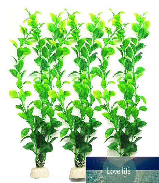 1 PC Algues vertes artificielles Plantes d'eau vives Décorations de plantes d'aquarium en plastique pour la conception experte d'usine d'aquarium Quali7867709